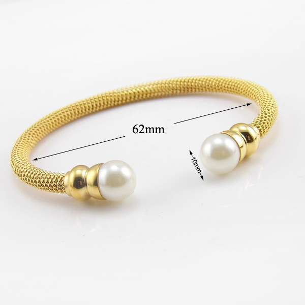 Water Droplets Pattern Unisex Gender Wholesale Casual Water Droplets Titanium Steel 18k Gold Plated Bangle