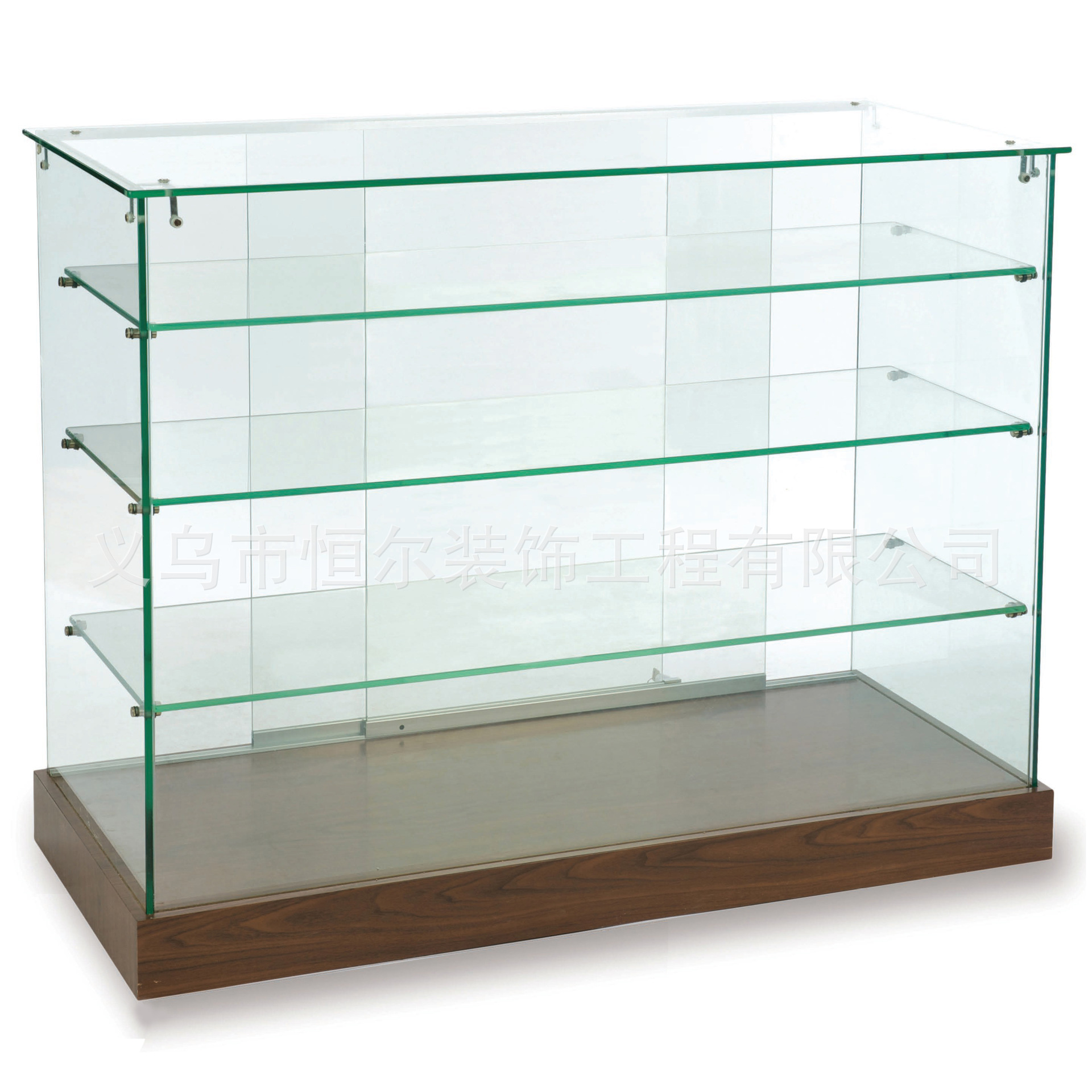 2017新款8MM钢化玻璃展架 商店超市专用高品质玻璃展柜 可定制