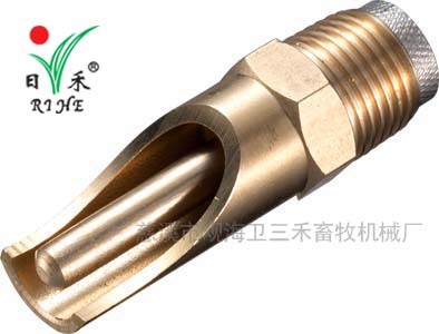 黄铜水嘴加厚鸭嘴式猪用自动饮水器黄铜六角型猪接头