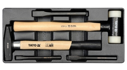 易尔拓YATO工具 5件工具组套 YT-5540 锤子凿子托盘组套