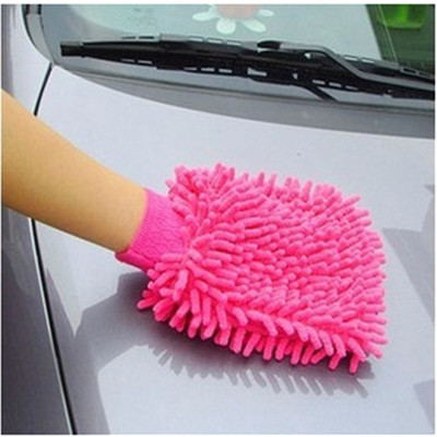 汽車洗車用品雙面洗車雪尼爾珊瑚蟲式 防護擦車清潔手套 除塵