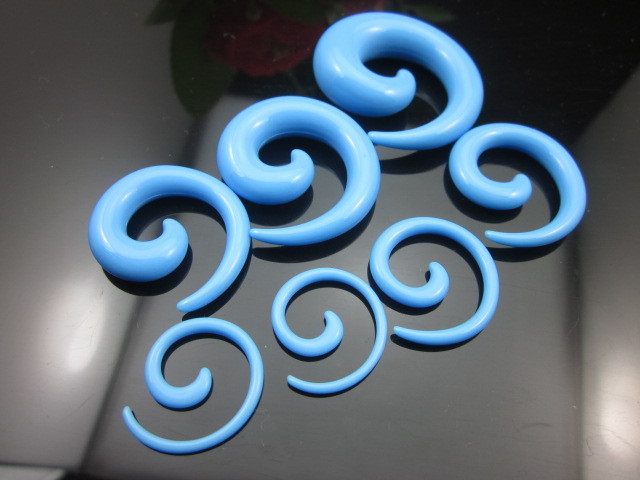 Acrylic Blue Snail Ear Expander Plug Piercing Jewelry - 6mm detail image 7