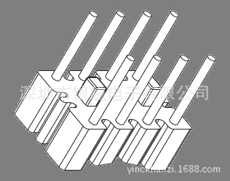6X10 4+4PIN底坐YC-B-008 磁环底坐、电感线圈底坐