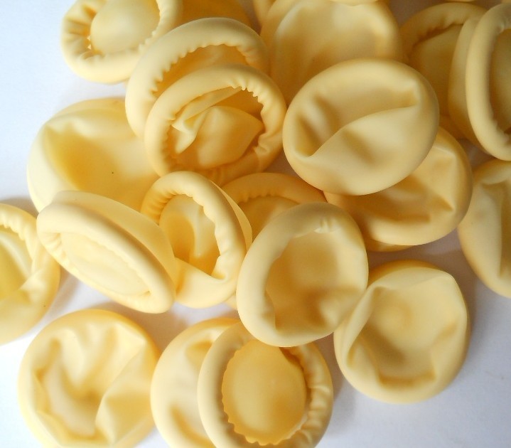 米黄色防静电手指套 乳白色无粉尘手指套