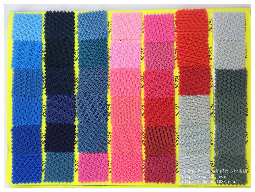 供应三明治网布 特殊三明治网眼布颜色现货大量备货 