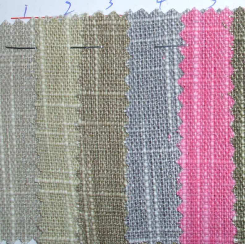 HB045涂层竹节麻布 手袋面料鞋材 工艺品布料