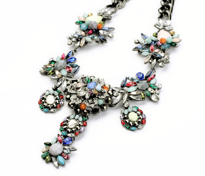 Fashion Items Wholesale Exaggerated Flowers Colorful Necklace Jewelry Wholesales Fashion display picture 8