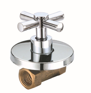 Kaiping Youjia bathroom 1/2 angle valve concealed four-point angle valve cross flower hand wheel water valve quick opening water valve 7083
