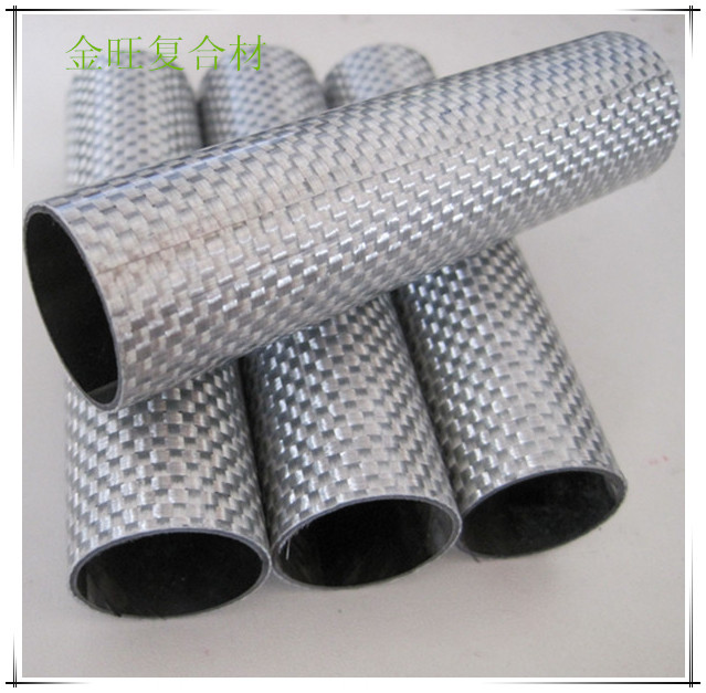3K纯碳纤维卷管 厂家定 做多规格银色碳纤维卷管  耐老化 耐腐蚀