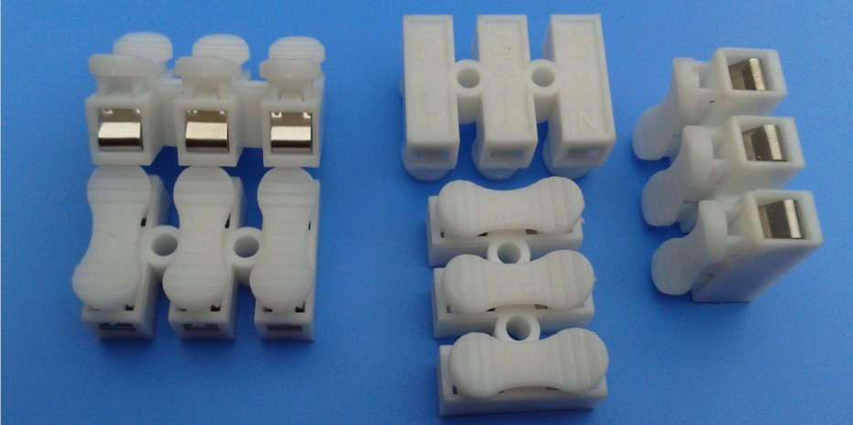 CH-3白色按压式接线端子台 免螺丝电线连接器 灯具连接器 分线器