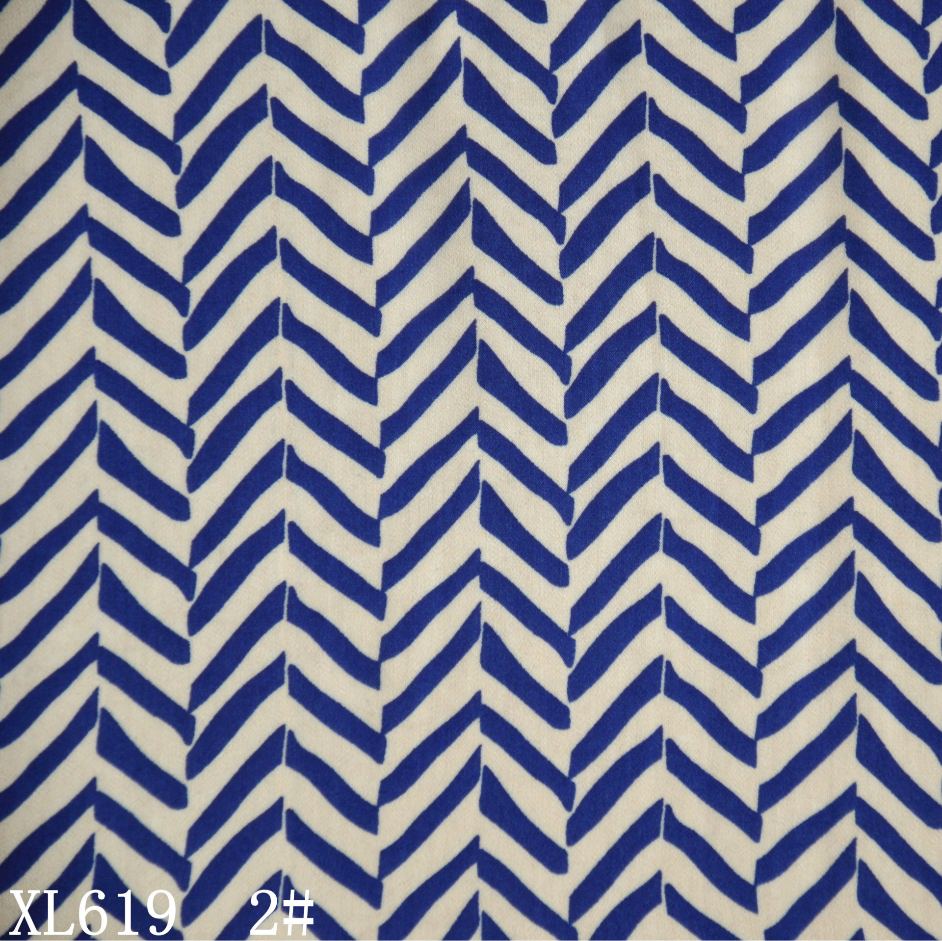 【翔龙印花 XL619】简约几何波浪纹女装全涤雪纺印花面料