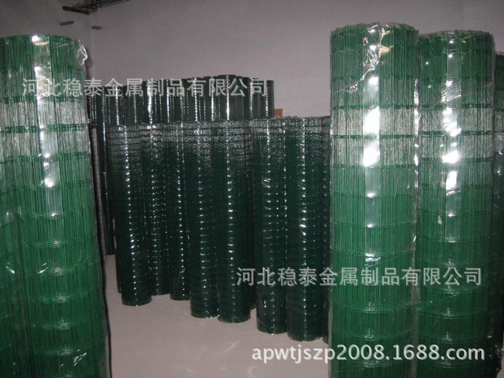 生产孔径1/2英寸电焊网片表面镀锌包塑处理