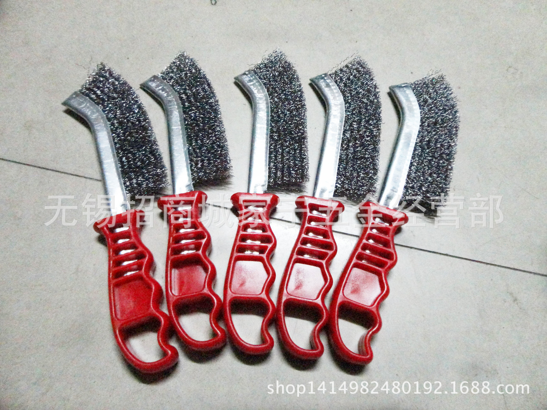 现货批发塑料柄大刀刷 除锈除焊疤 碳钢丝大刀刷 钢丝刷