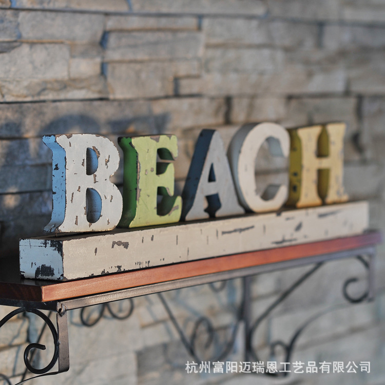 沙滩BEACH  放松RELAX字母摆件 仿古做旧风格饰品  MA01017详情37