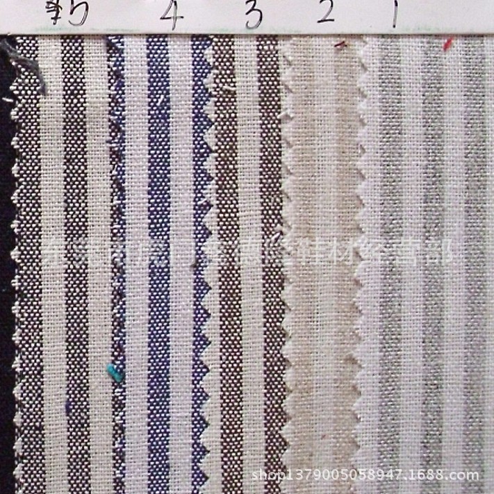 GB115新款支持网购混批双色麻棉色织条纹布