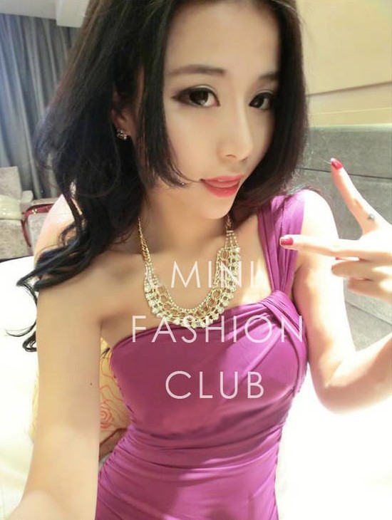 Korean New Women's Shoulder Collar Strap Tube Top Body-Slimming Dress Dress