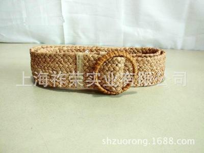 厂家定做PP草编织腰带 纸绳编织腰带 手工串珠腰带 蜡绳编织腰带|ru