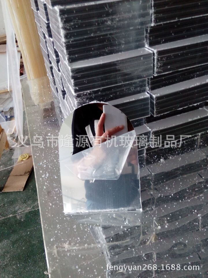 义乌厂家供应亚克力镜子 心形亚克力镜片 ps镜片