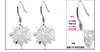 Earrings, wholesale, silver 925 sample, Korean style, floral print