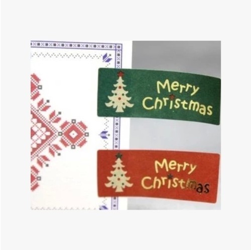 Baking packaging Christmas tree red and green hot stamping sealing stickers. Gift stickers decorative stickers 10 pieces