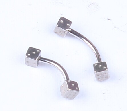 Pointed labret stud close-up product detail