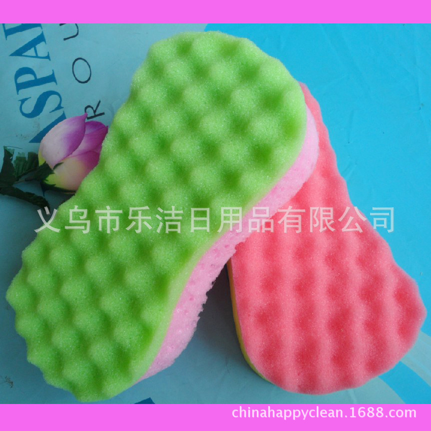 【厂家直销】优质小波浪双层双效8字形洗车海绵 22*11*6.5cm