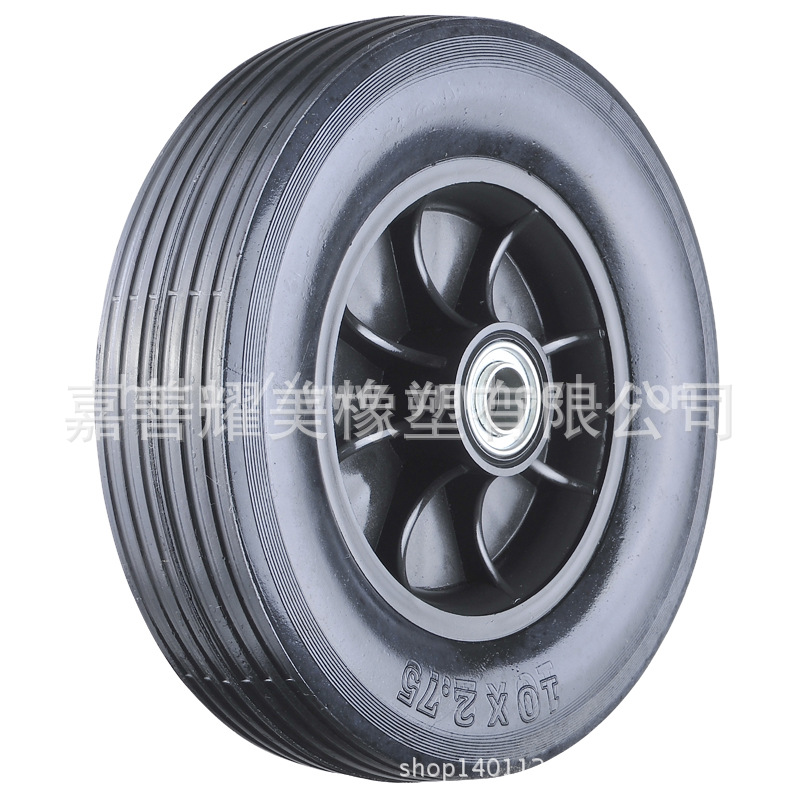 厂家供应橡胶轮胎厂家供应10寸耐磨橡胶实心轮子 扫路车轮胎