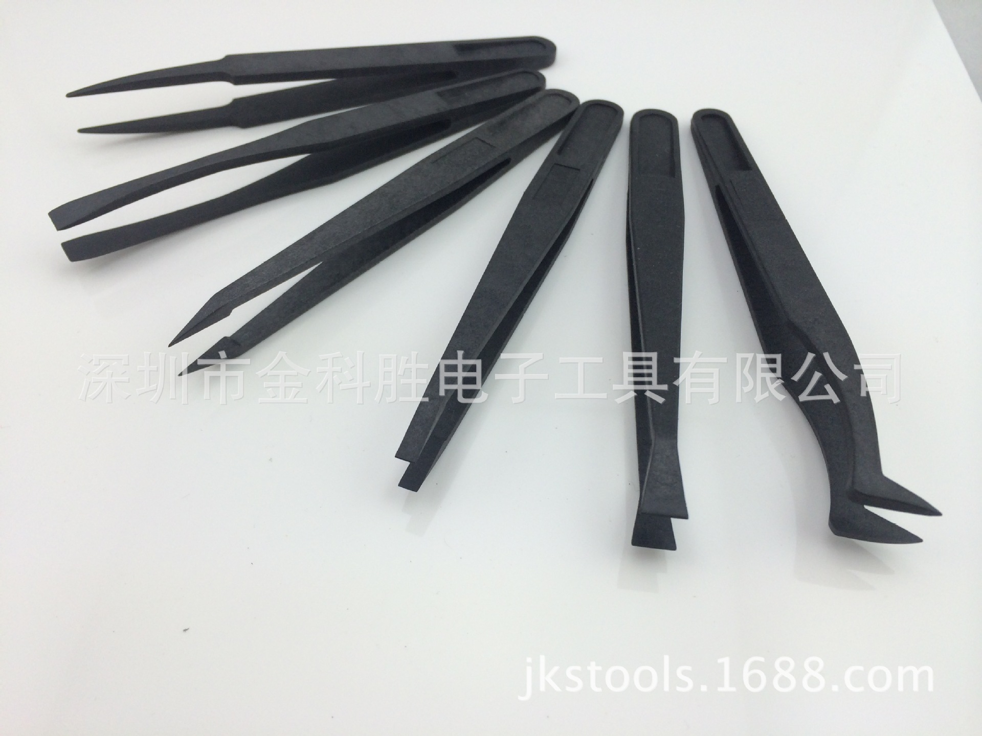 厂家直供933系列黑色塑料镊子 防静电塑胶镊子 导电纤维镊子尖头