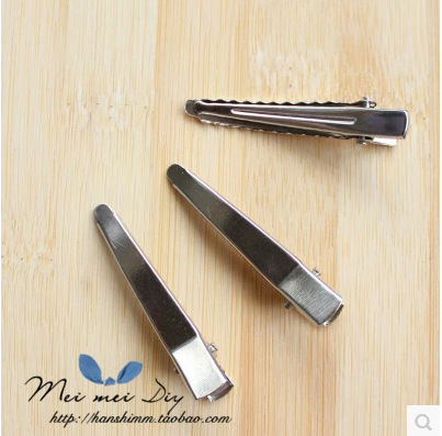 DIY handmade jewelry hair accessories 45mm/4.5cm pointed duckbill clip pointed mouth clip Radian curved clip