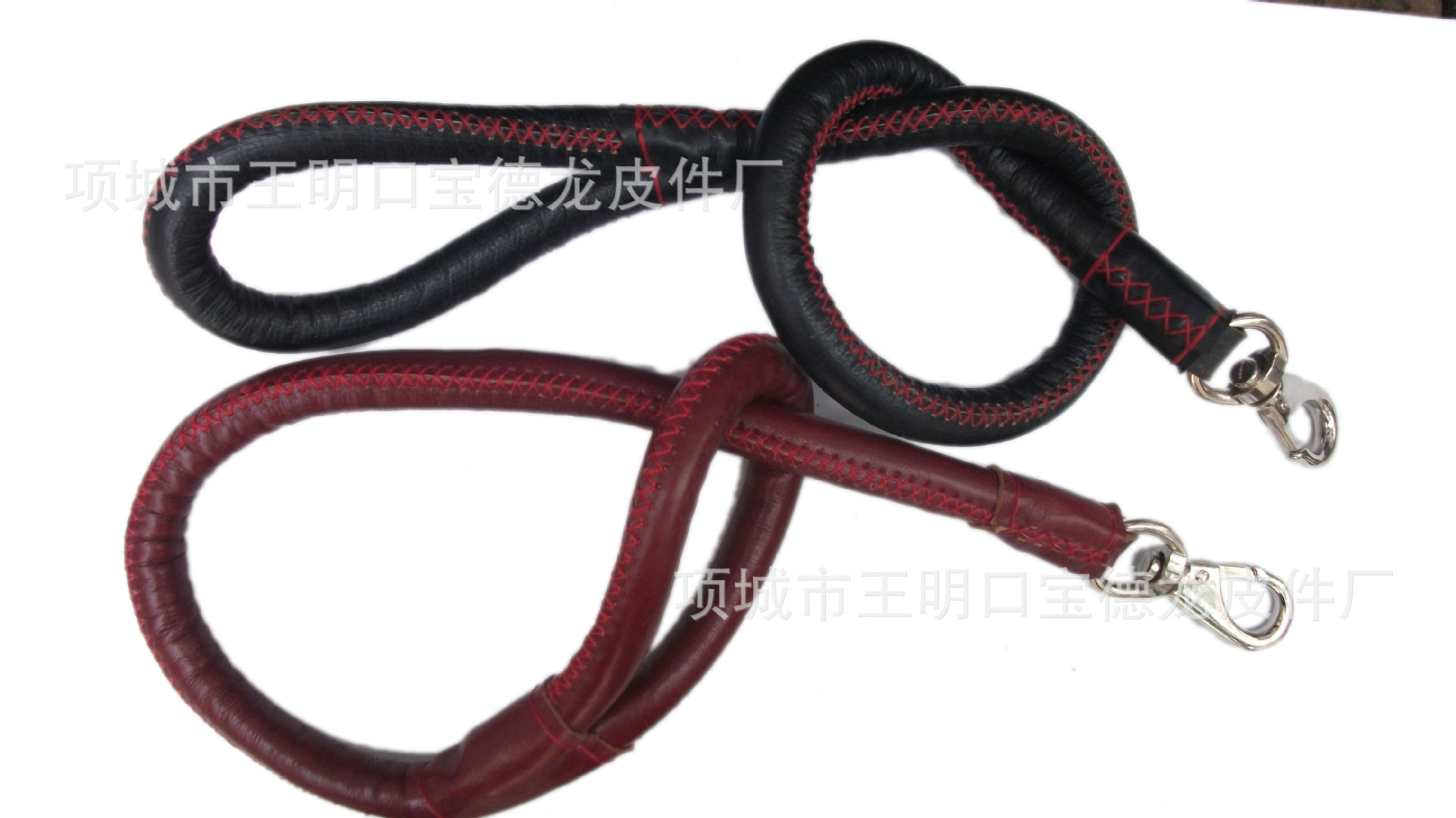 宝德龙皮件生产纯牛皮宠物用品-狗狗脖套,牵绳,胸背