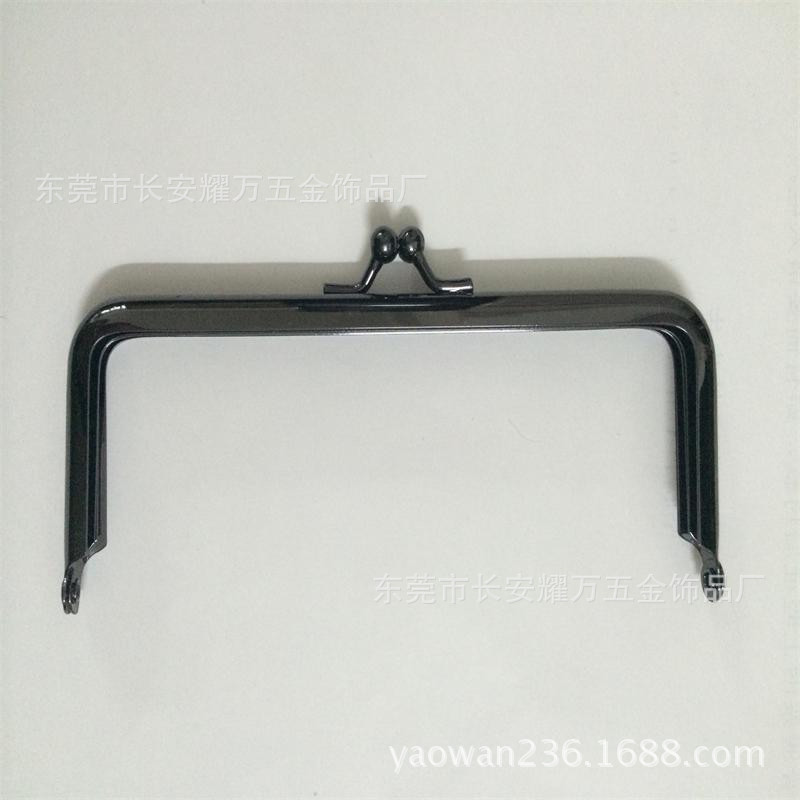 厂家批发方形黑镍色钱包扣子 五金夹口 箱包扣生产厂家 各种规格