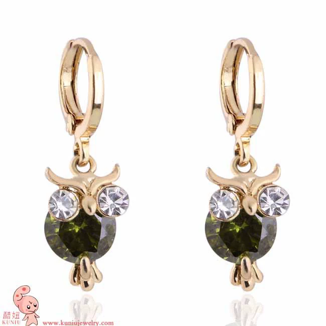 Серебряные серьги с цирконами, европейский стиль, 18 карат
