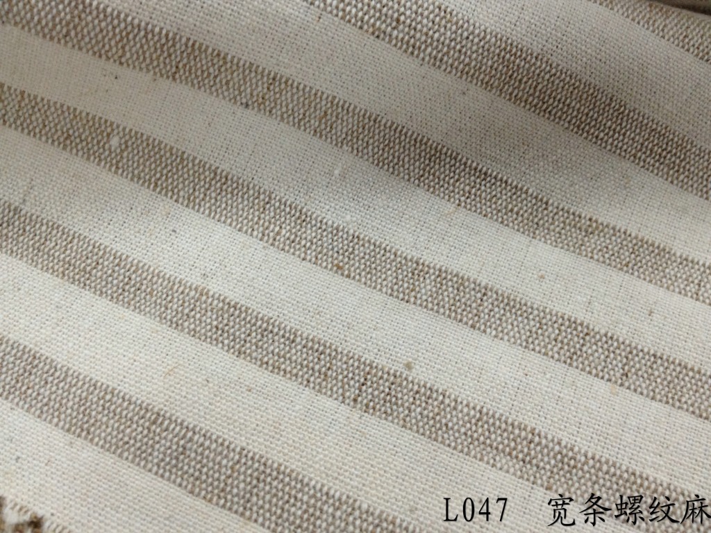 宽条螺纹麻 条纹黄麻棉提花布 条纹麻布 黄麻棉条纹 现货 厂家