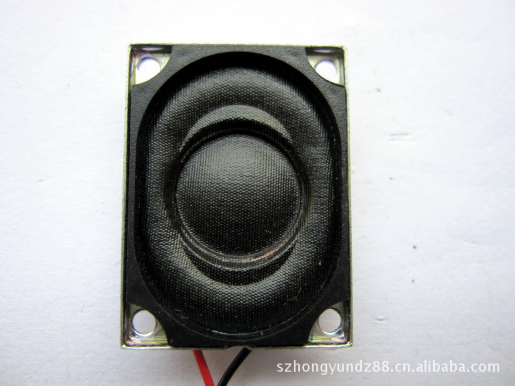 喇叭27mm*20mm长方形铁架全布加压边加电子线8Ω 2W音响专用