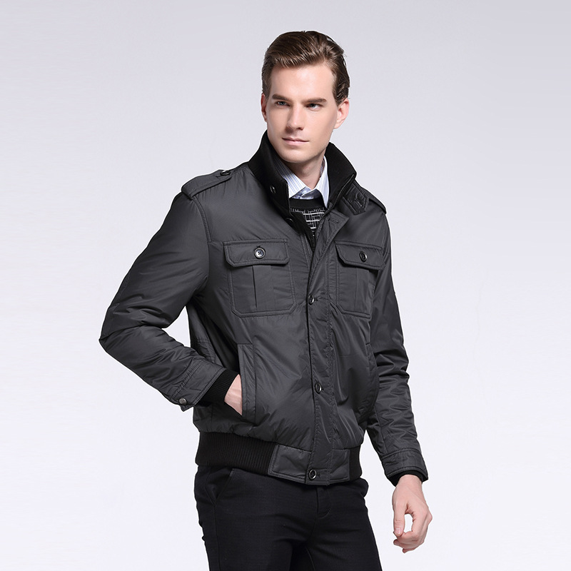 Short fitted down jacket