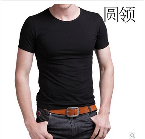 Оптовая Продажа с фабрики, Мужская футболка с короткими рукавами, Мужская футболка, Мужская весна-лето, тонкая однотонная, из модала, с круглым вырезом