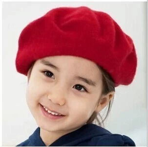 Woolen children's demi-season keep warm hat, Korean style, family style, wholesale