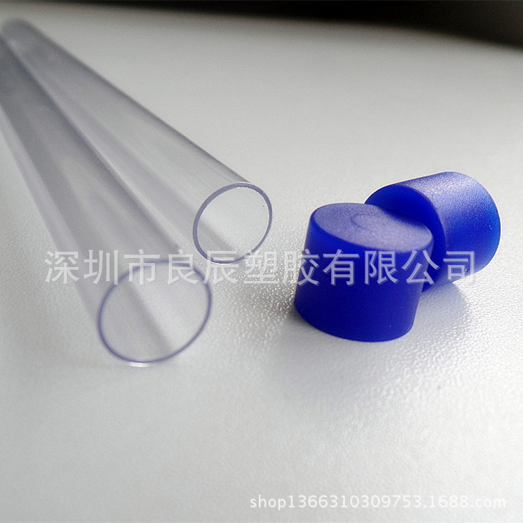 【深圳良辰塑胶】热销PVC透明硬管 各种大小线材包装管 配软盖