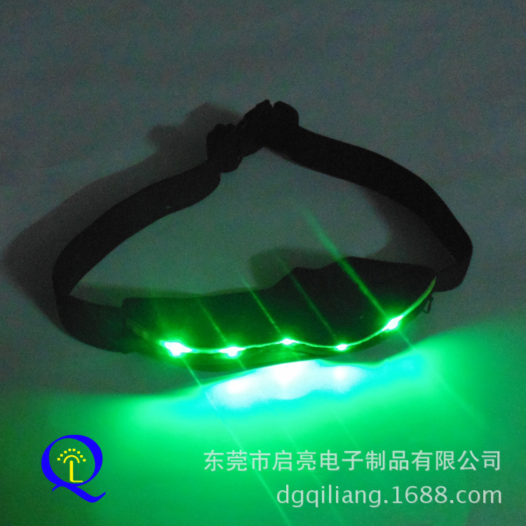 高质量LED户外运动男女跑步腰包 旅行贴身防盗发光小腰包胸包单包