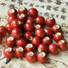 Ceramics, woven retro round beads, 10mm