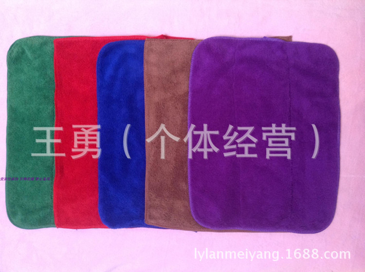 Coral fleece towel wholesale double coral fleece cloth Korea cloth 30*40 500g per square meter