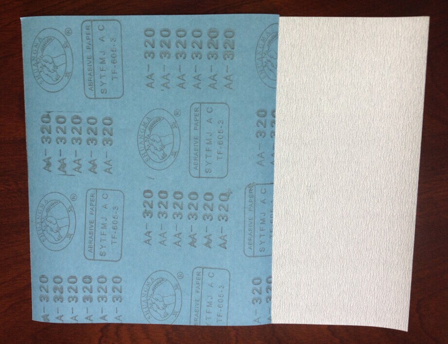 厂家直销白色涂层干砂 木工专用 家具木器材抛光打磨 漆面专用