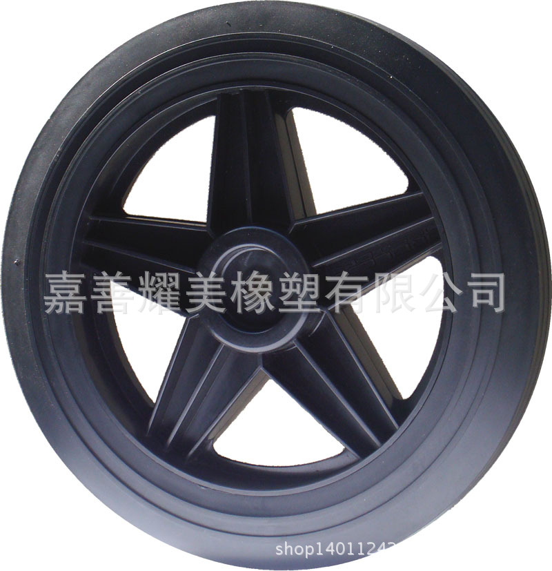 厂家供应10寸喷涂机用塑料橡塑轮子 清洗机轮子 塑料轮子