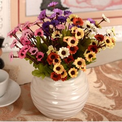 6 heads autumn-colored small chrysanthemum artificial flowers daisy fake flowers bouquet cross-border supply source New Year celebration indoor decoration