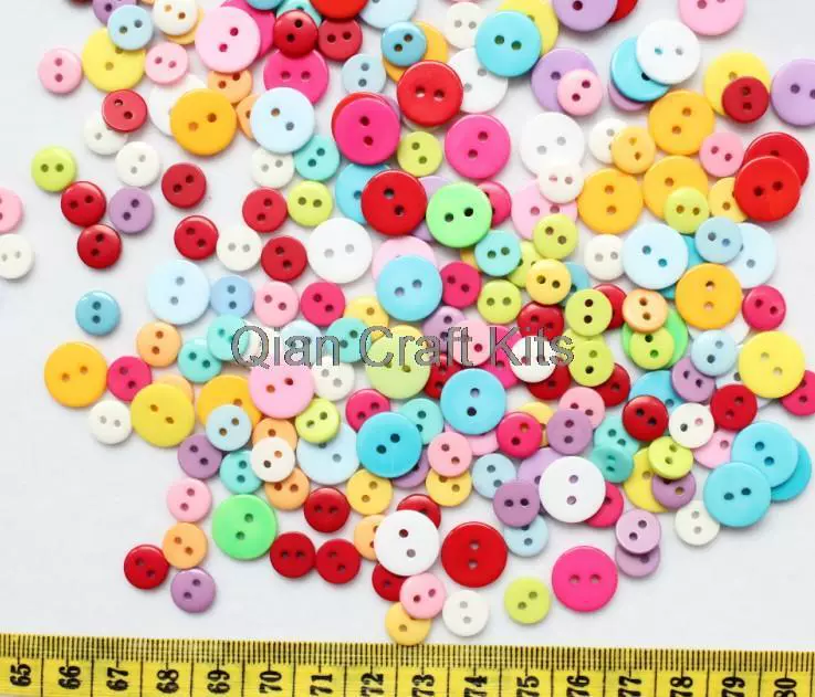 Оптовые смешанные пуговицы из смолы ткань ручной работы DIY Материал Смешанные пуговицы из смолы 2 глаза