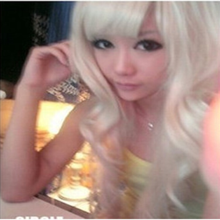 Off-White lady gaga cosplay long roll fluffy set non-mainstream neat bangs