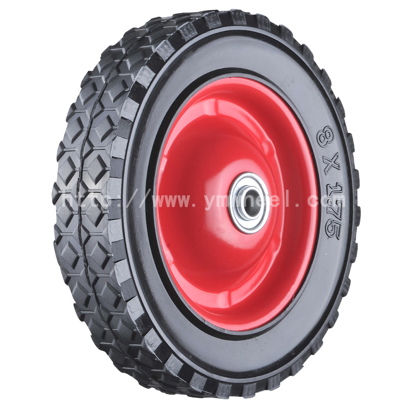 厂家 供应8寸铁芯橡胶轮子 板车轮子 实心橡胶轮   包胶实心轮