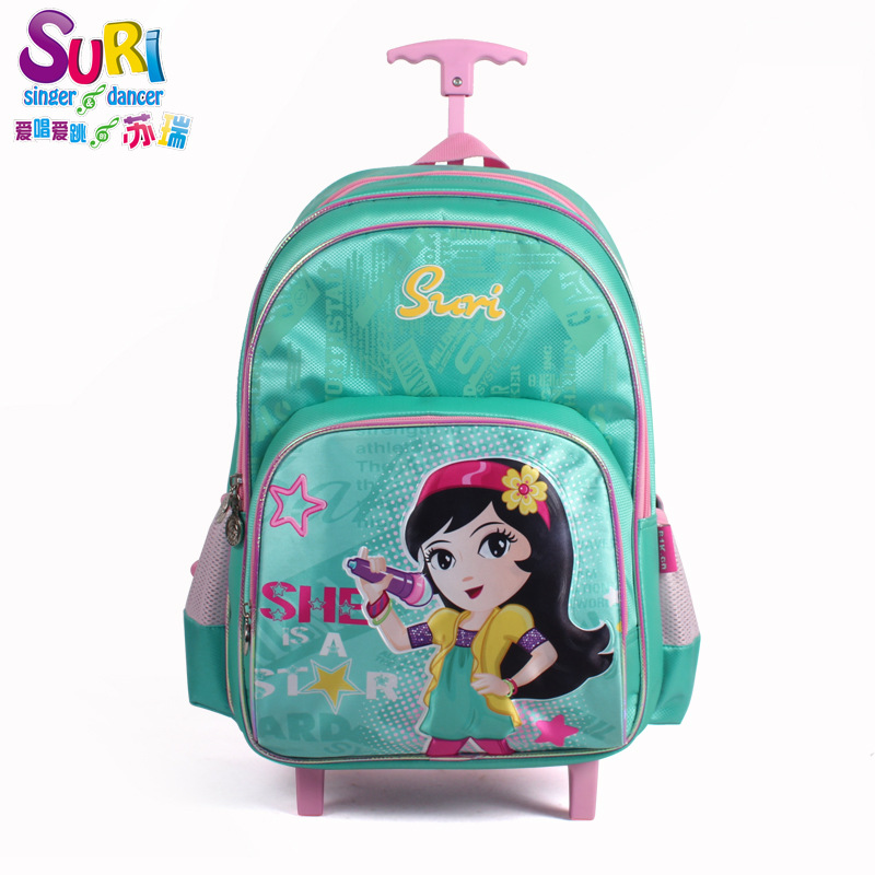 苏瑞小学生拉杆书包1-6年级儿童书包护脊减负轻便大容量5件起批