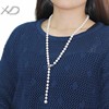 Beads, necklace, accessory from pearl, silver 925 sample, wholesale