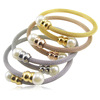 High quality golden fashionable elastic gold bracelet from pearl stainless steel, Aliexpress, pink gold